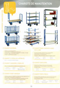 Chariots de manutention proposs par Spade Equipements