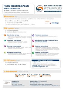 Fiche Identit Manutention 2010