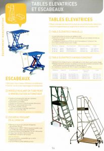 Tables lvatrices Spade Equipements