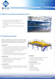 Plateforme Stockage - Solution de Stockage Industriel SPADE