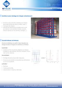 Rayonnage cantilever - stocker horizontalement des charges longues