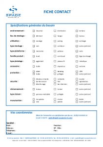 Contact - Remplissez la fiche SPADE
