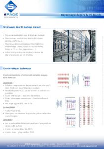 Rayonnages Mi-Lourds - SPADE