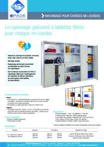 Rayonnage tôlé galvanisé - SPADE