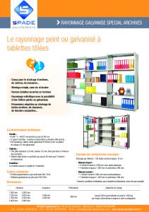 Rayonnage mtallique  tablettes tubulaires galvanis