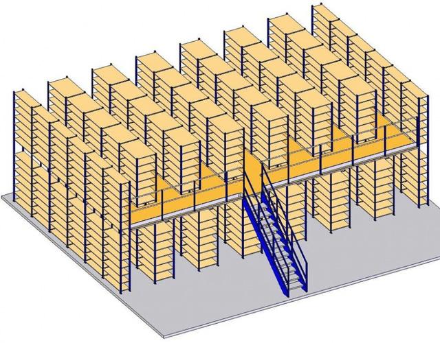 Mezzanine passerelle de stockage